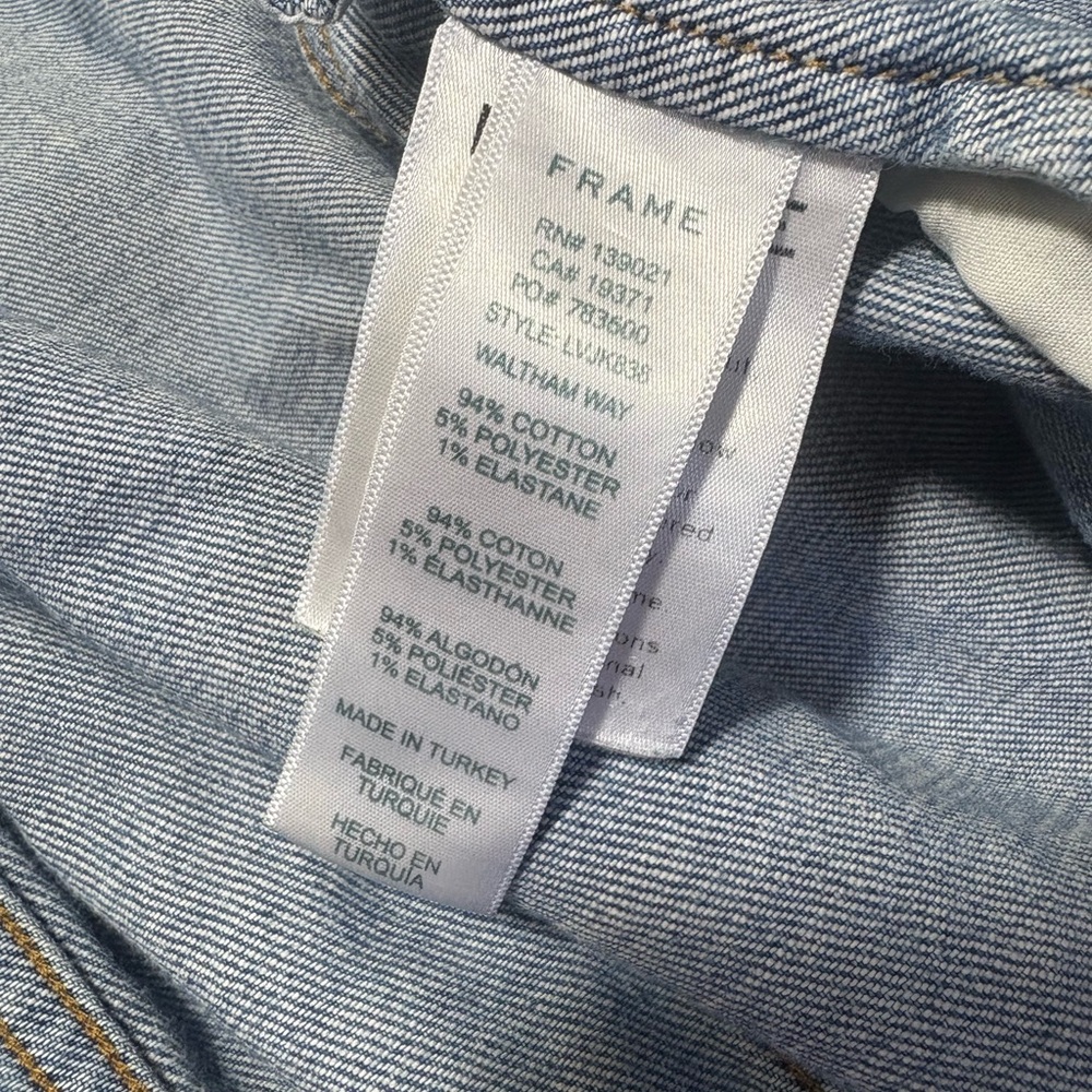 FRAME Le Vintage Denim Blue Jacket - Watham Way - Picture 9 of 12